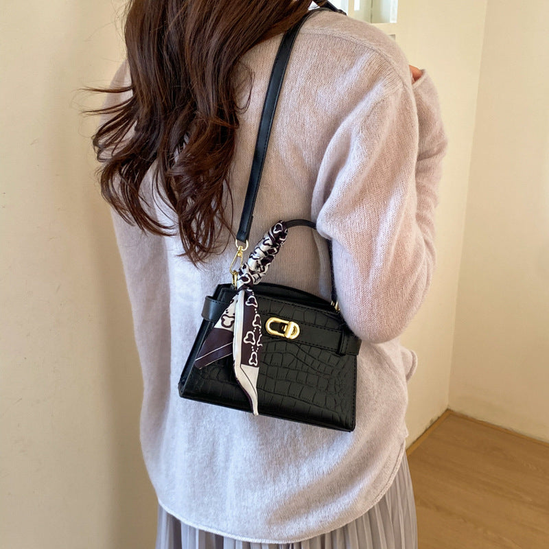 Women's Crocodile Pattern Fashion Portable Kelly For Women's Shoulder Bag