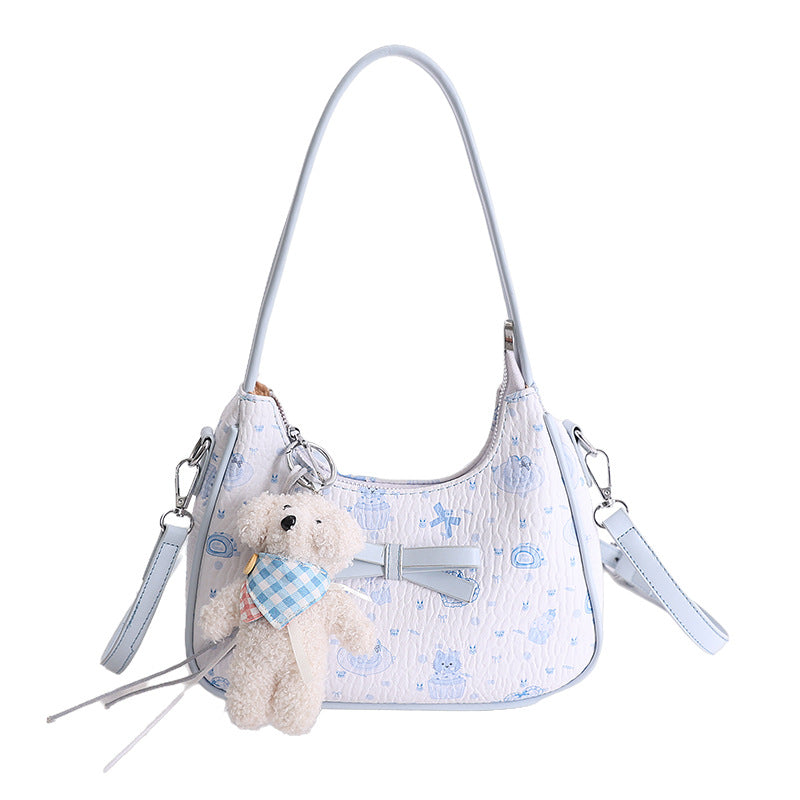 Women's Girly Style Design Cartoon Printed Fashion Small Square Bag