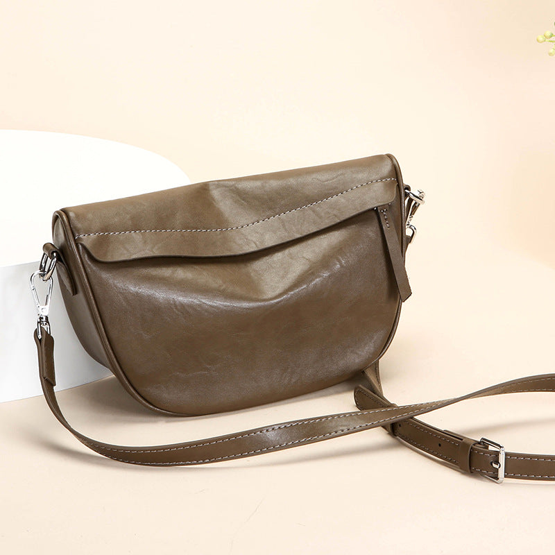 Women's Leather Cowhide Selenodont Genuine Dumpling Versatile Simple Bags
