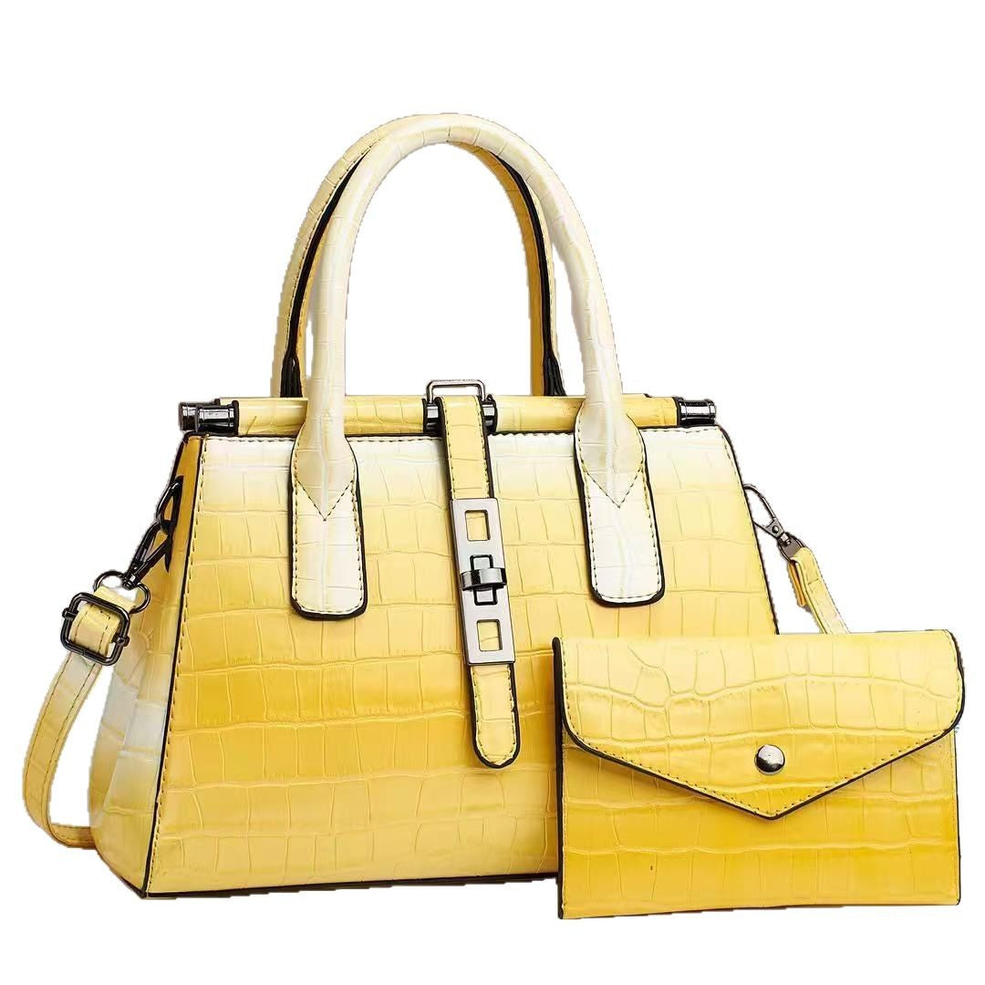 Women's Crocodile Pattern Fashion Two Pieces Women's Handbag