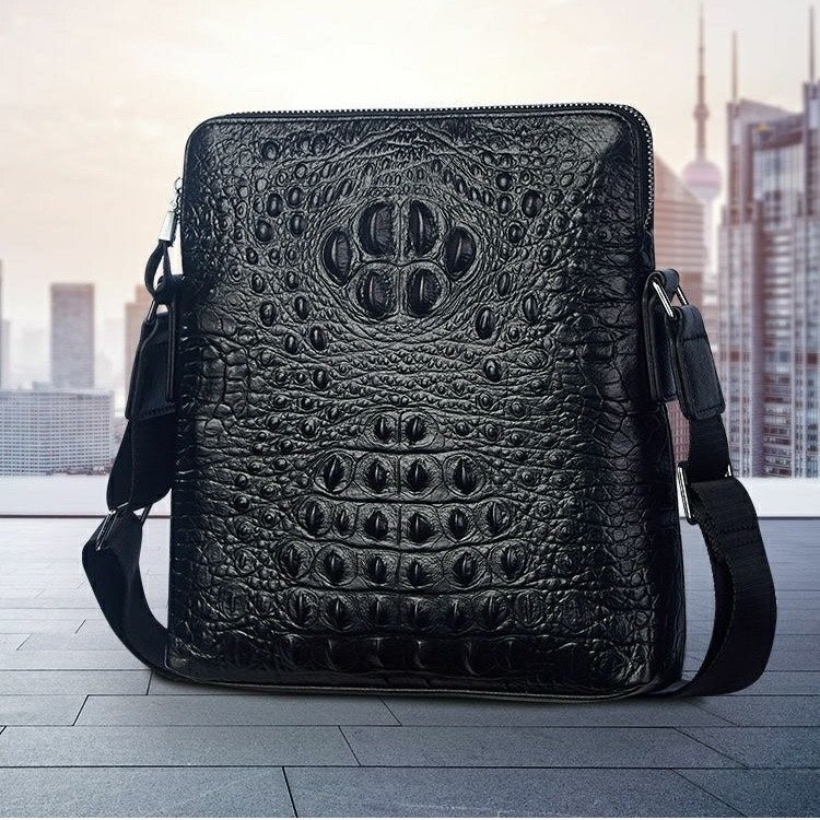 Slouchy Men's Cowhide Leather Fashion Pannier Men's Messenger Bags