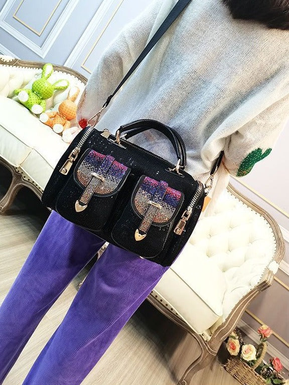 Women's Rhinestone Sequins Trendy Large Capacity Versatile Women's Handbag