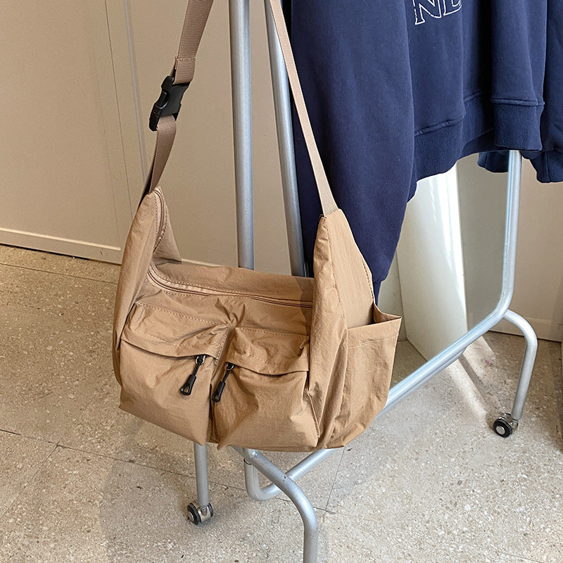 Korean Style Canvas High-grade Underarm Simple Nylon Cloth Bags