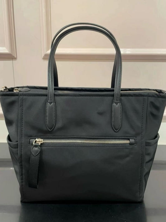 Women's Black Large Capacity Simple Commute Fashion Bags