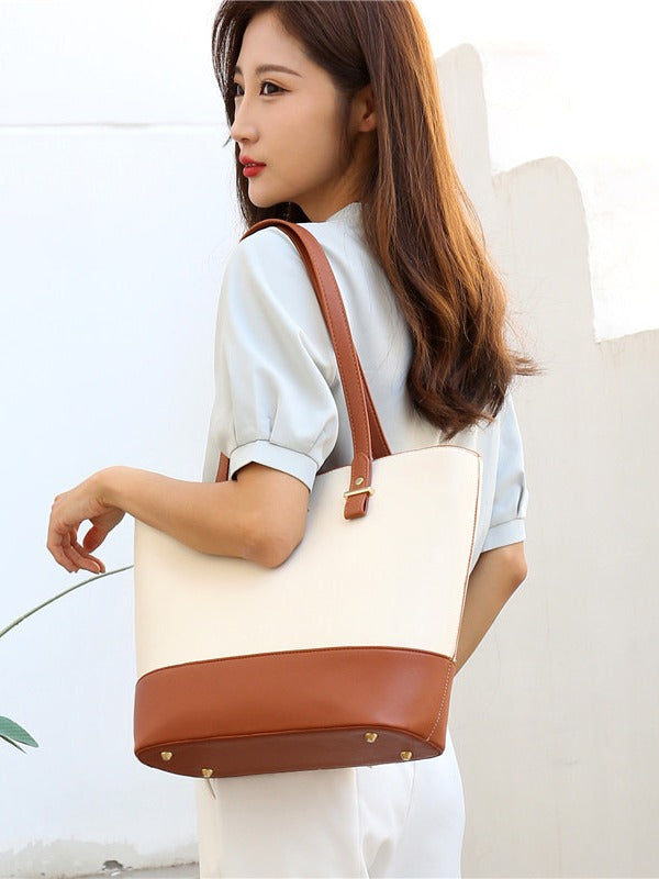 Women's Capacity Match Sets Fashion Popular Stitching Portable Women's Handbag