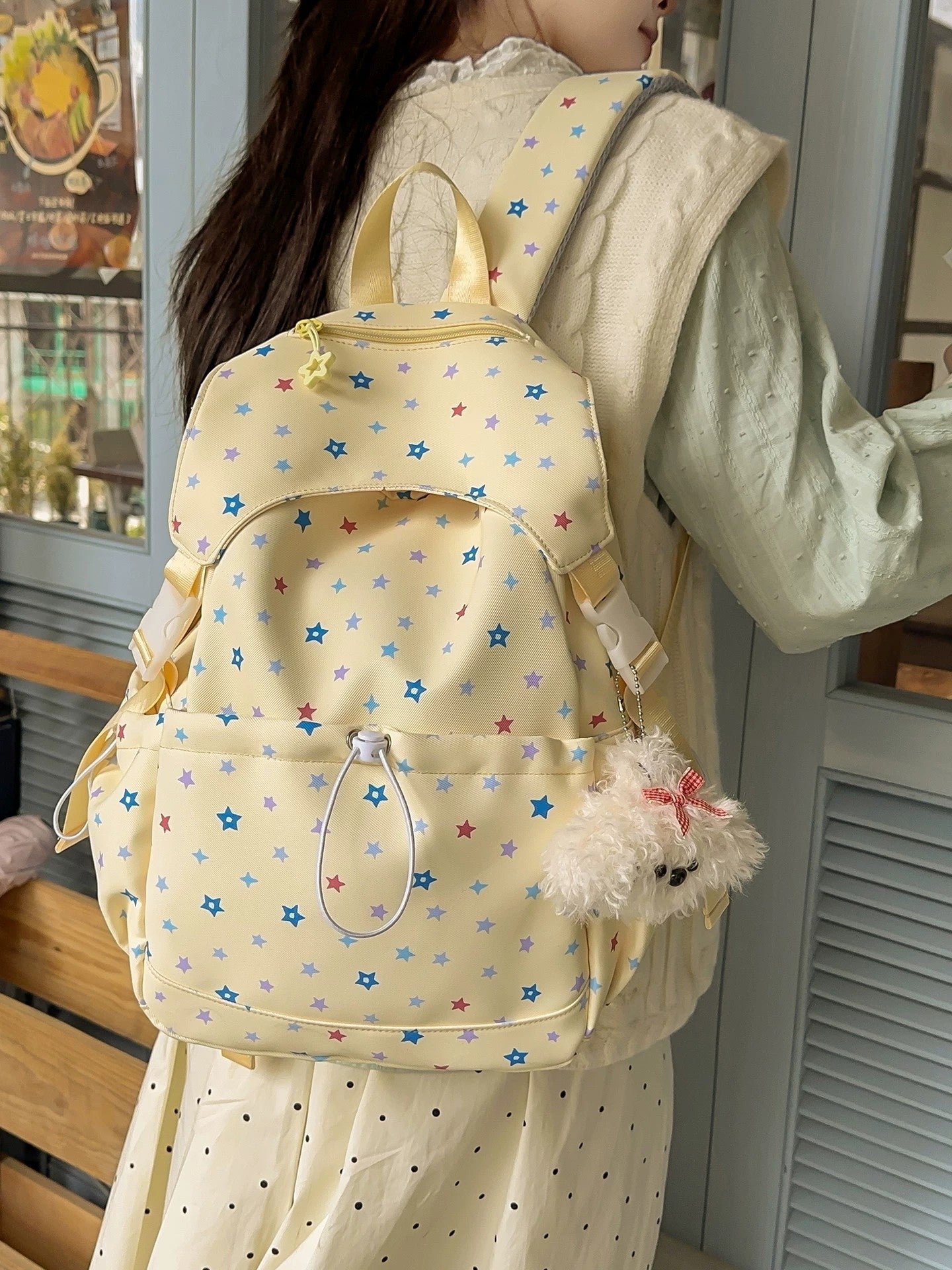 Women's Style Nylon Large Capacity Commuter Cute College Student Schoolbag
