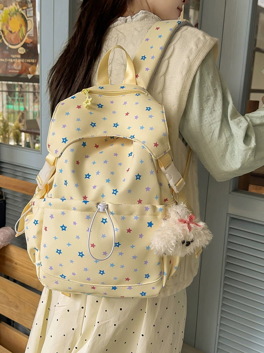 Women's Style Nylon Large Capacity Commuter Cute College Student Schoolbag