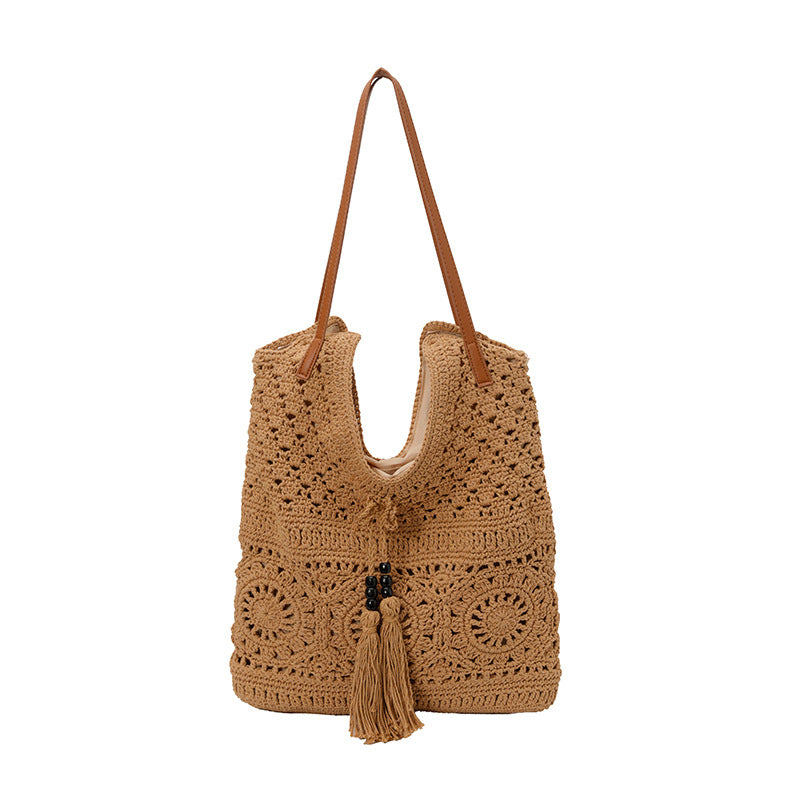 Women's Korean Style Straw Fashion Woven Vacation Shoulder Bags