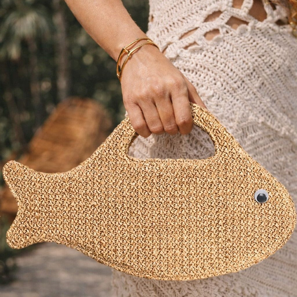 Women's Fun Cute Fish-shaped Summer Seaside Vacation Women's Handbag