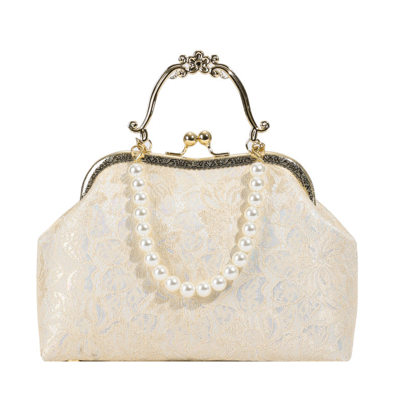 Style Embroidery Female Pearl Chain Super Coin Purses