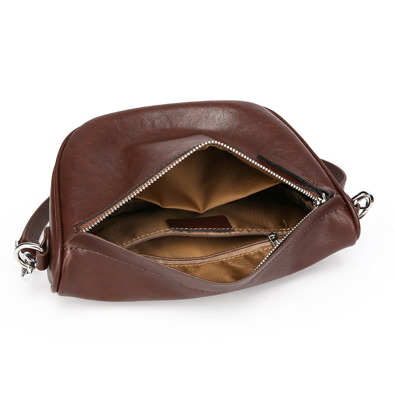 Women's Leather Cowhide Selenodont Genuine Dumpling Versatile Simple Bags