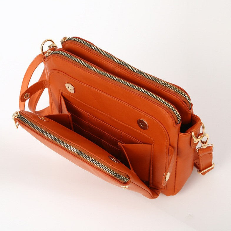 Women's & Men's Retro Leather Commuter High Sense Women's Messenger Bag