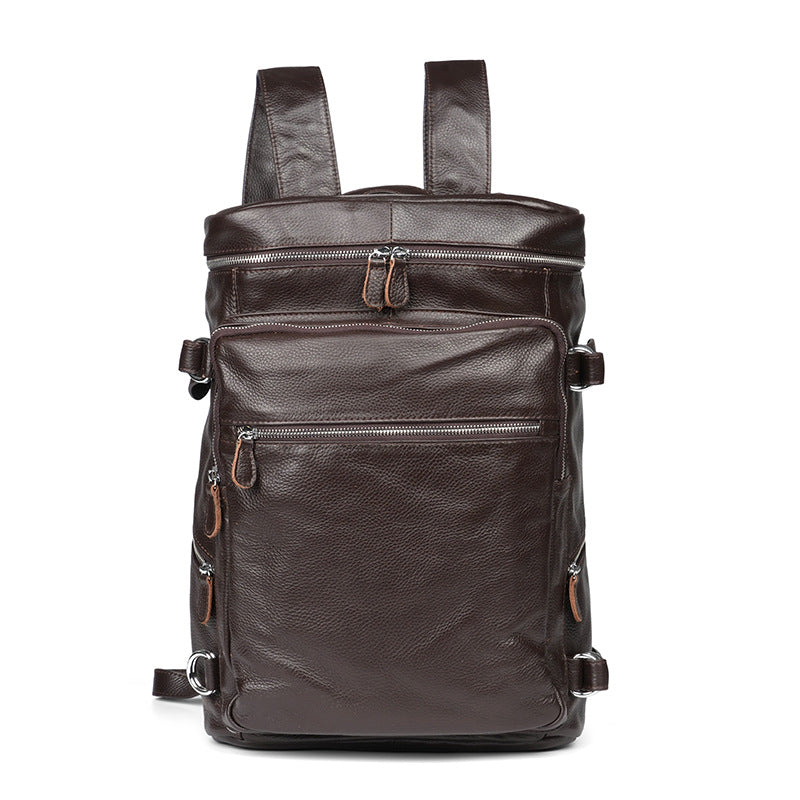 Top Layer Cowhide Large Capacity Retro Leather Leisure Backpack