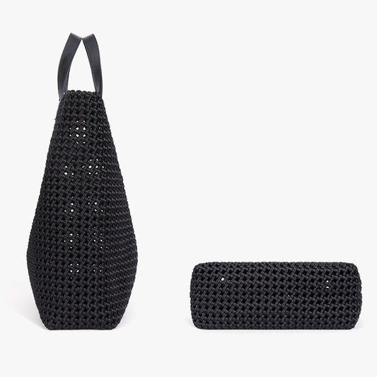 Hand-woven Niche Windmill Festival Hollow Woven Large Tote Bag