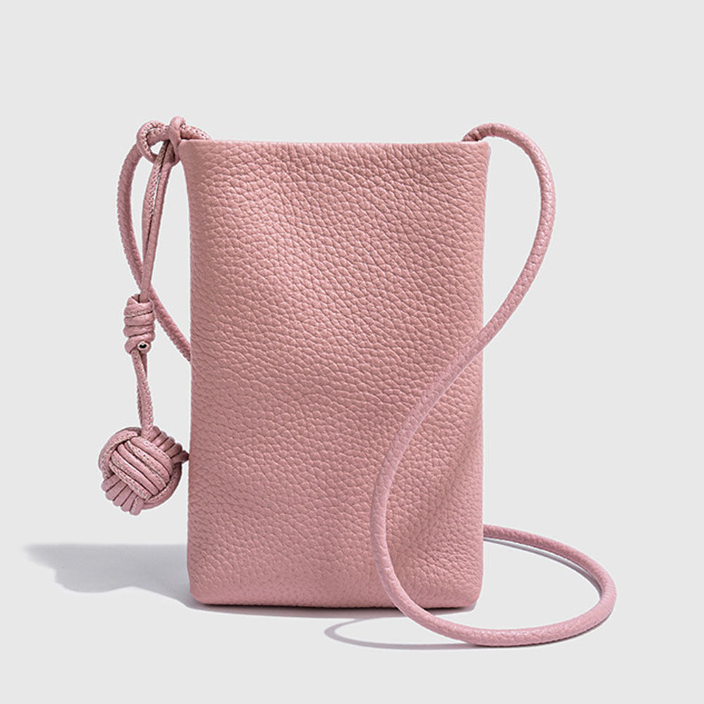 Women's First Layer Cowhide Mini Lychee Pattern Women's Leather Bag