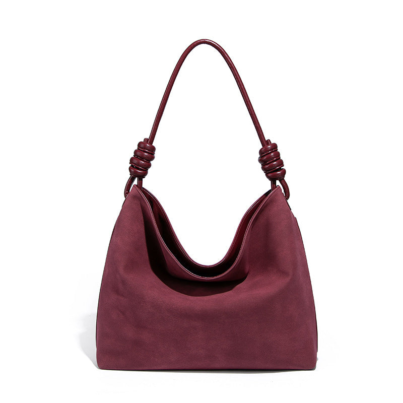 Women's Design Underarm Vintage Frosted Suede Large Capacity Women's Handbag
