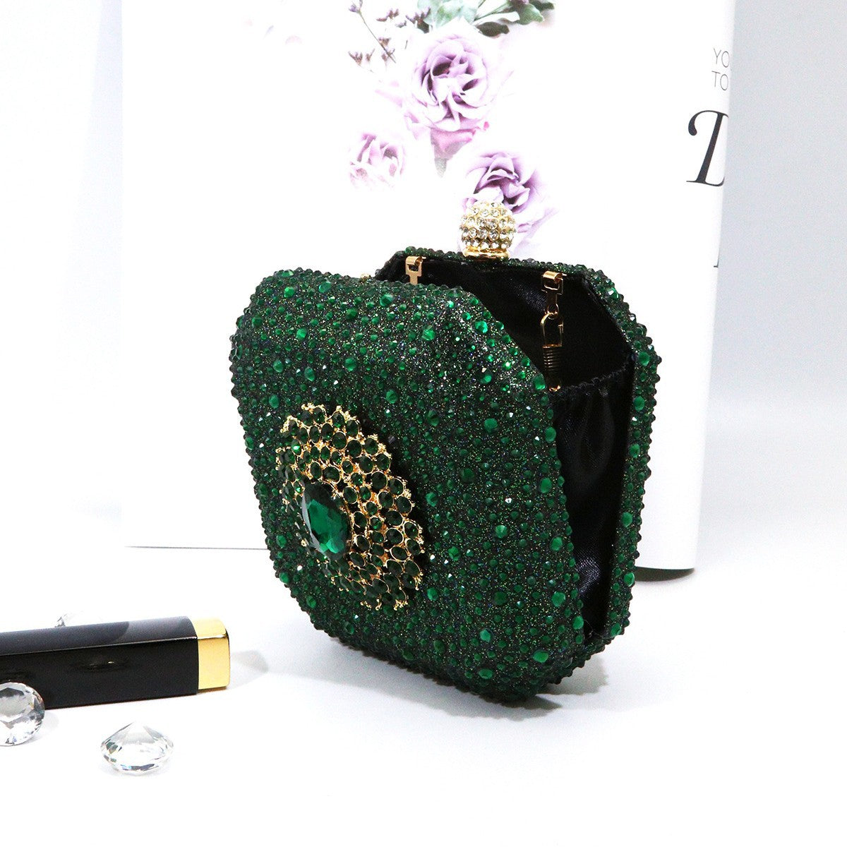 Women's Shiny Rhinestone Premium Mini The Party Fashion Dinner Bag