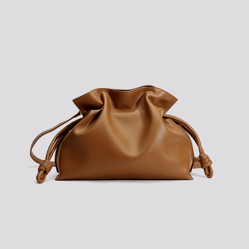 Women's Drawstring Lucky Design Advanced Simple Pleated Bags