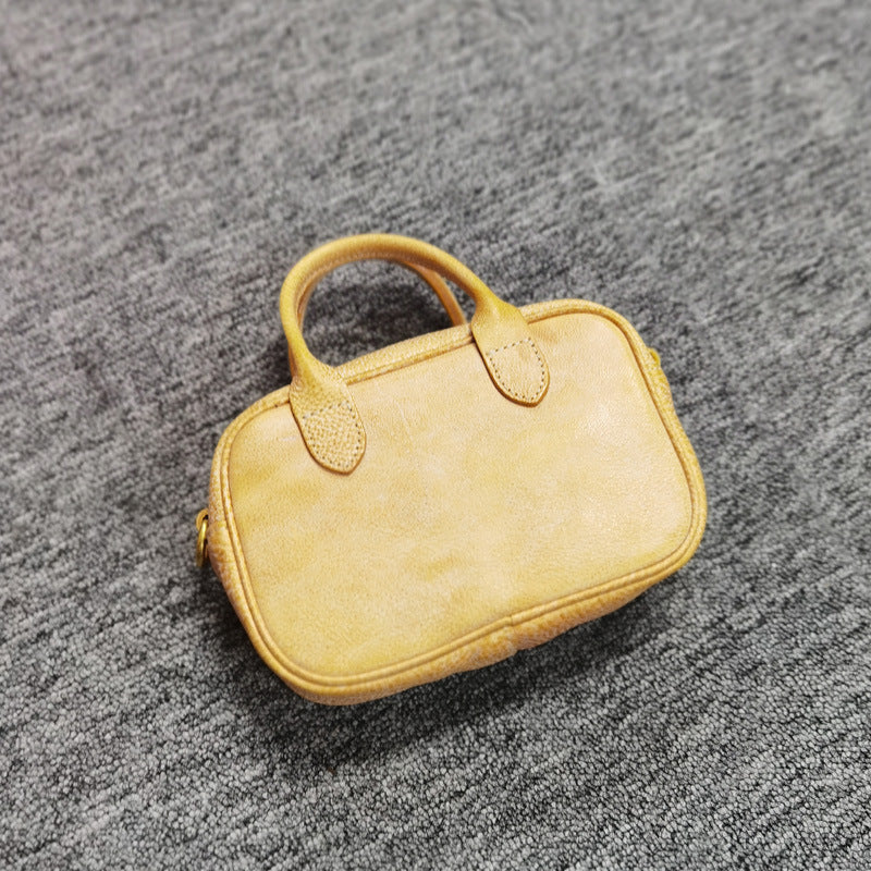 Mobile Top Layer Fog Wax Cowhide Horizontal Women's Messenger Bag