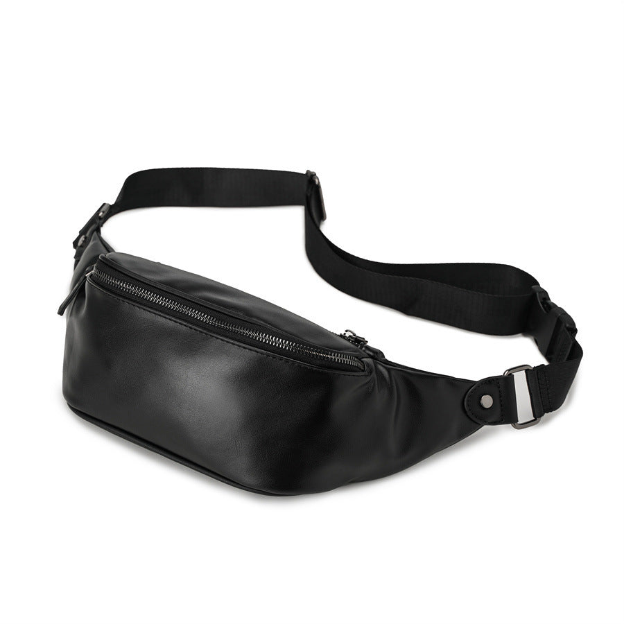 Men's Fashion Woven Pattern Niche Popular Trendy Wide Strap Men's Fanny Pack