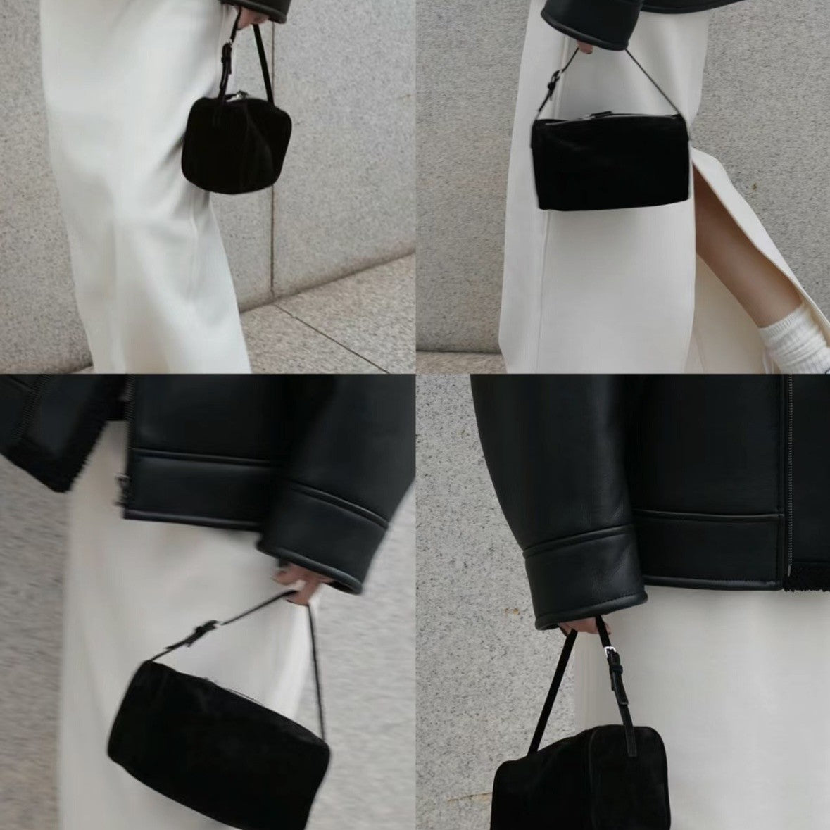 Style Niche Cattle Leather Pen Mini Simple Round Genuine Pencil Women's Shoulder Bag
