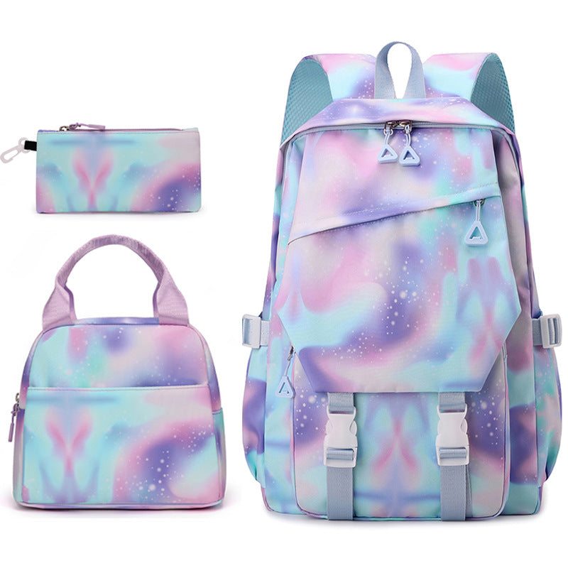 Printed For Primary Three-piece Set Simple Marbling Women's Shoulder Bag