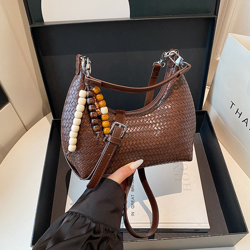 Women's Underarm Western Style Woven Fashion Light Small Square Bags