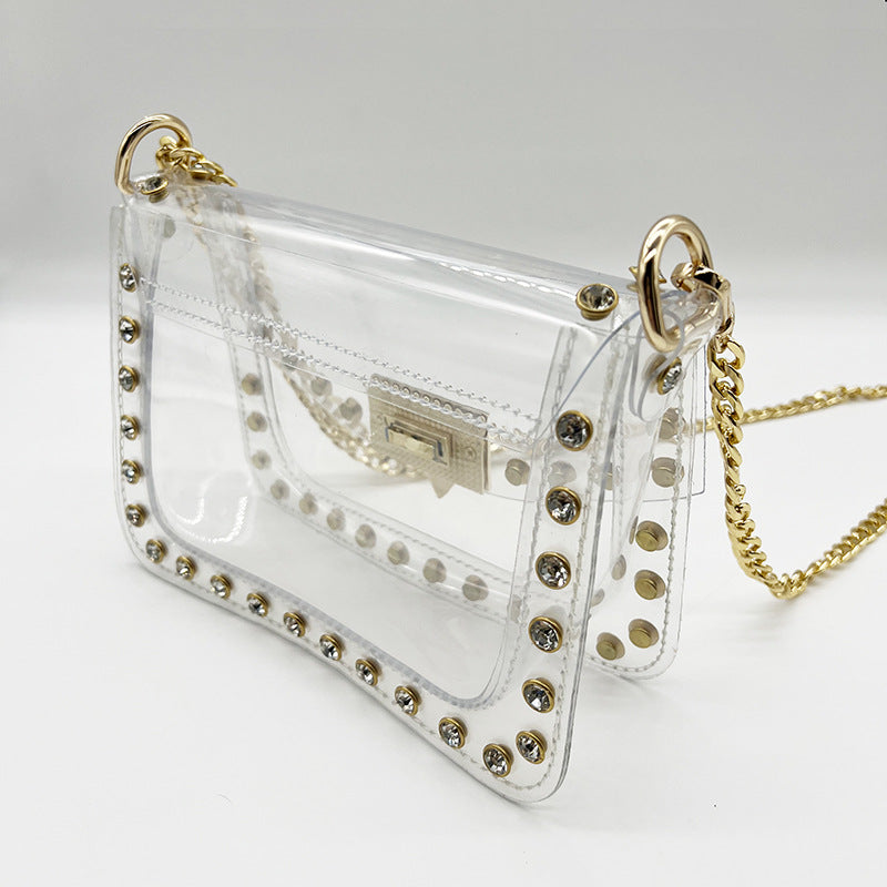 Women's Fashion Gymnasium Chain Diamond Nail Beach Women's Messenger Bag