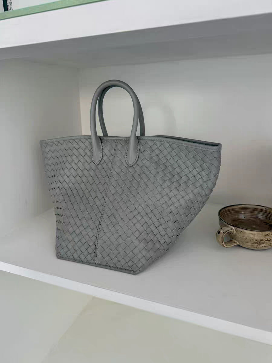 Leather High-grade French Style Vacation Genuine Wings Large Tote Bag
