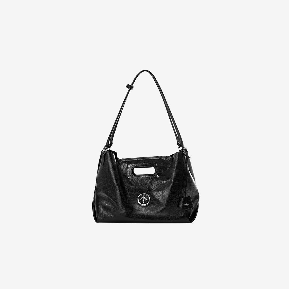 Women's Large Capacity Commuter Cowhide Portable Soft Women's Shoulder Bag