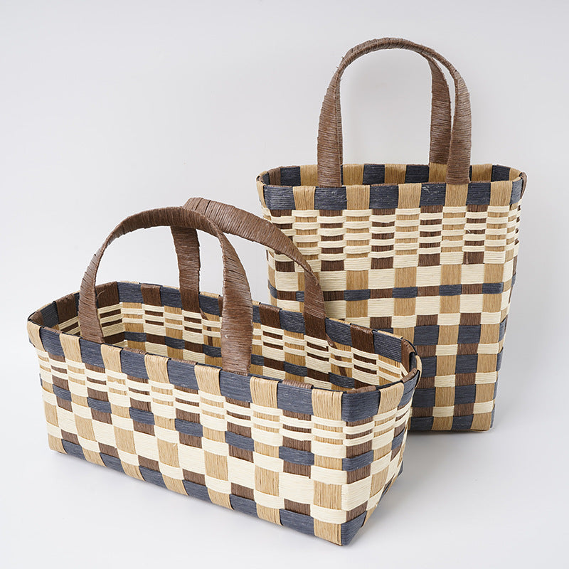 Matching Fashion Vegetable Basket Paper Environmental Women's Handbag