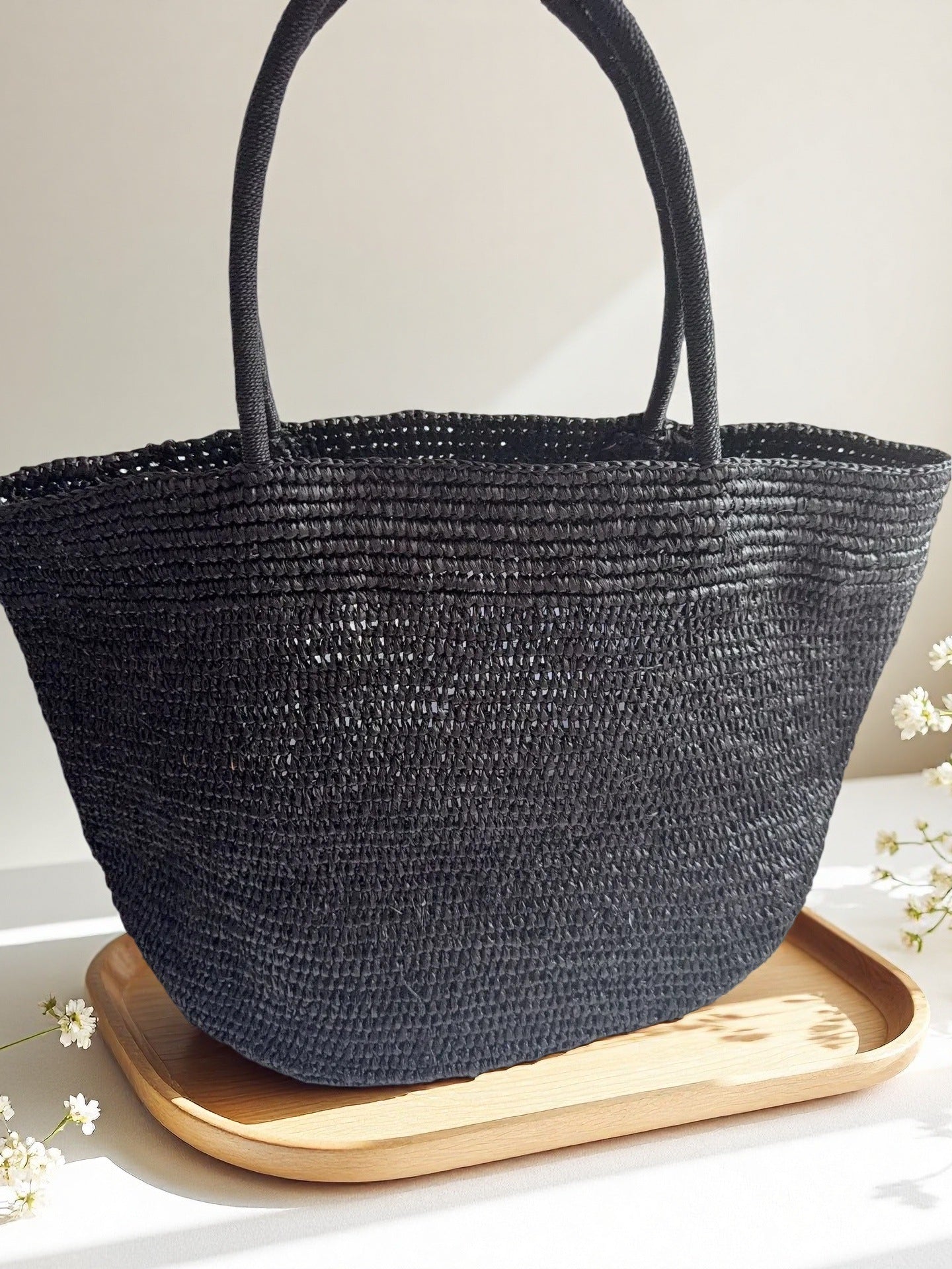Raffia Large Capacity Straw Woven Female Seaside Women's Shoulder Bag