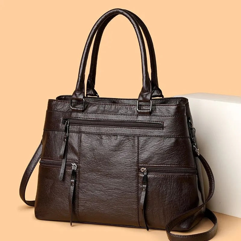 Women's Fashionable High-grade Retro Simple Large Capacity Women's Handbag