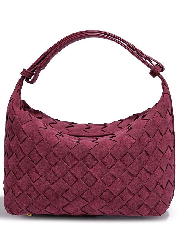 Hand-woven Design High Sense Lunch Box Fashion Frosted One Solid Women's Shoulder Bag