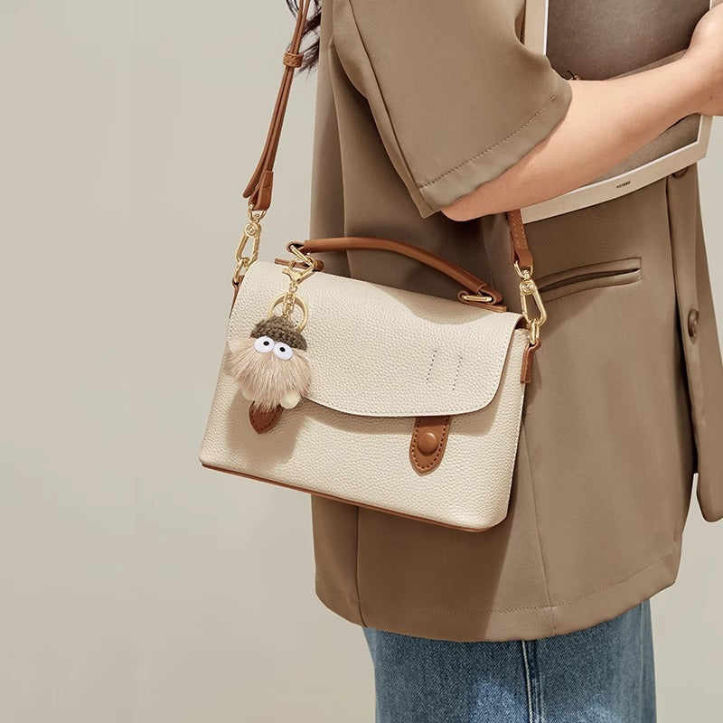 Women's Fashion Simple Trendy Contrast Color Small Square Bags