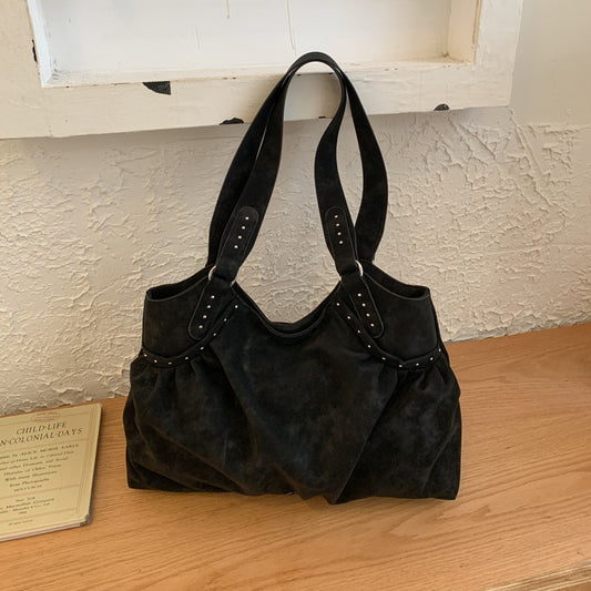 Women's Korean Style Large Capacity Retro Winter Texture Women's Shoulder Bag