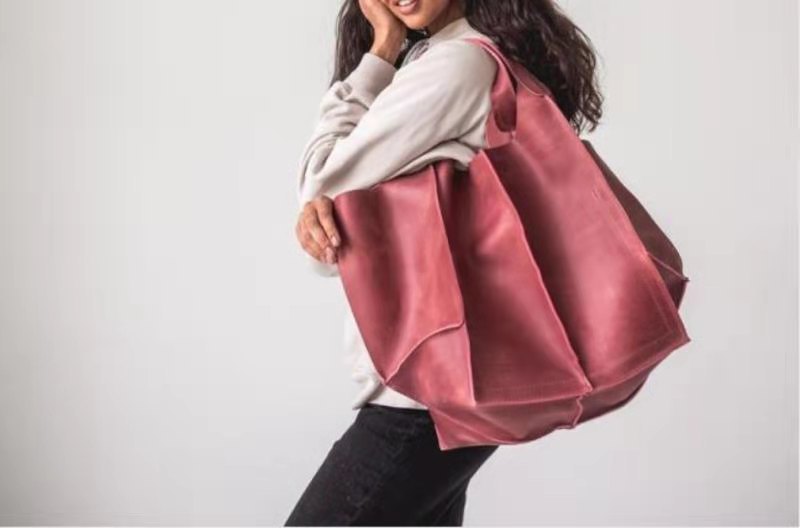 Oil Wax Soft Leather Large Capacity For Women's Handbag