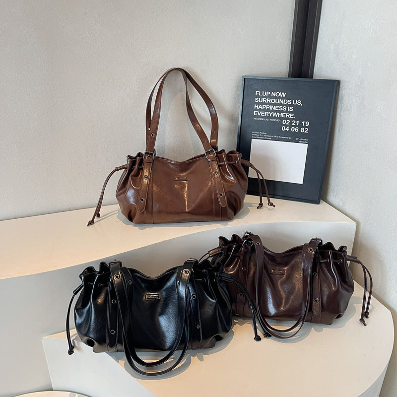 Women's Retro Large Capacity High-grade Light Luxury Women's Shoulder Bag