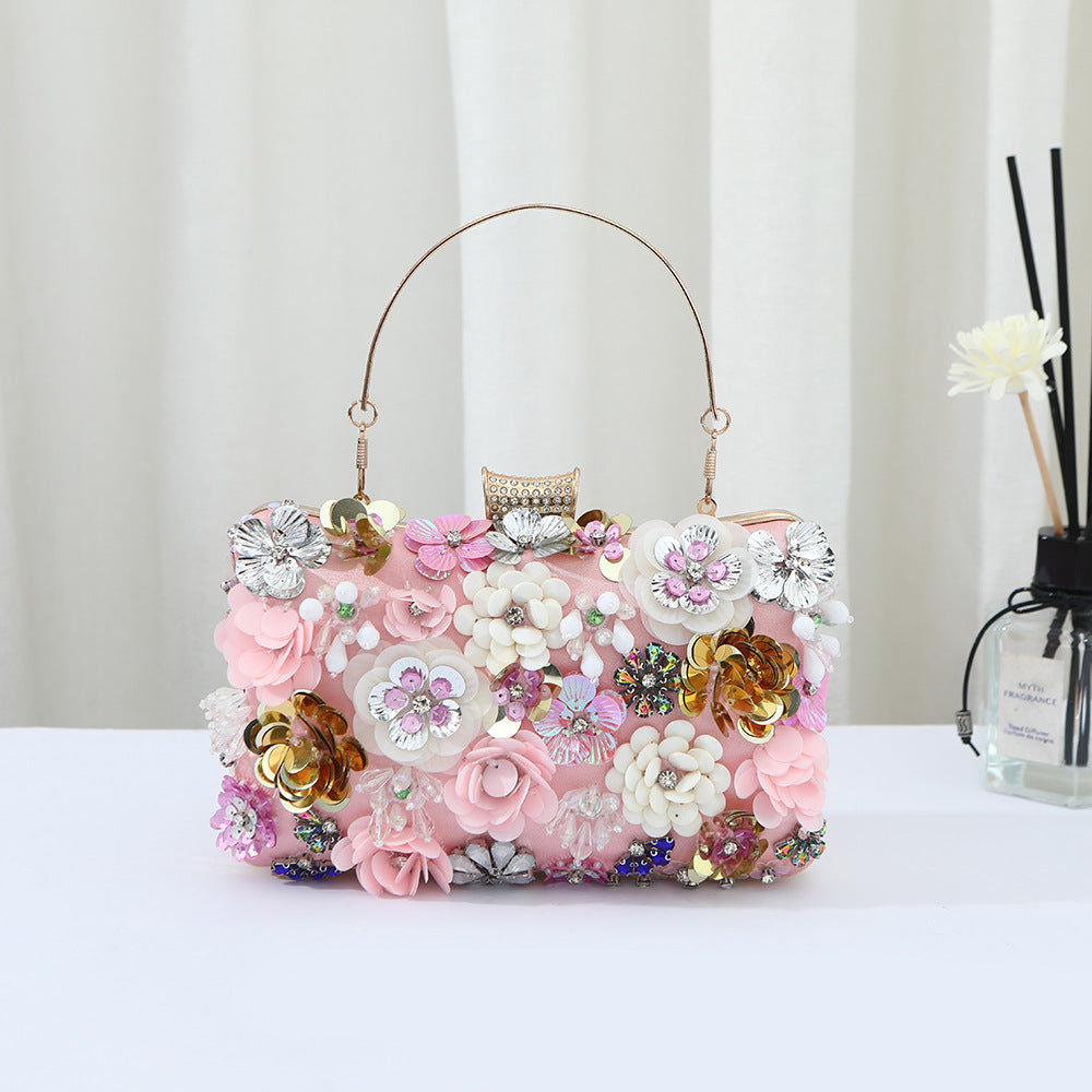 Women's Flowers Fashion Banquet Wedding Niche Dinner Bag