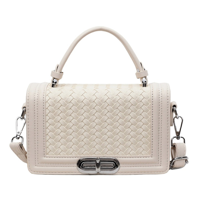Women's Style Chain Fashion Woven Versatile Contrast Small Square Bag