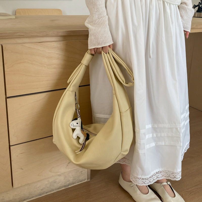 Women's Fashion Popular Solid Color Commuting Dumpling Women's Shoulder Bag