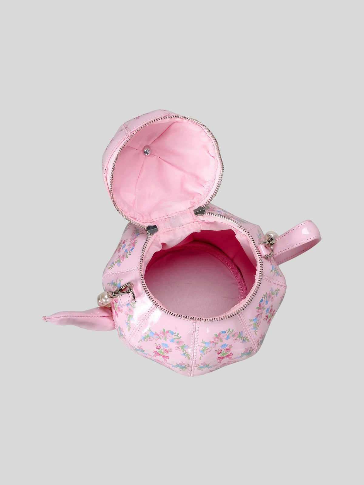 Printed Teapot Creative Personalized Hand Sweet Retro Lolita Pearl Handbags