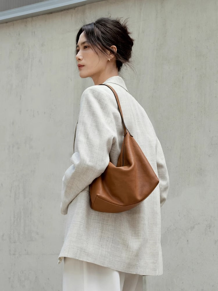 Women's Vegetable Tanned Calf Skin Underarm Classic Bags
