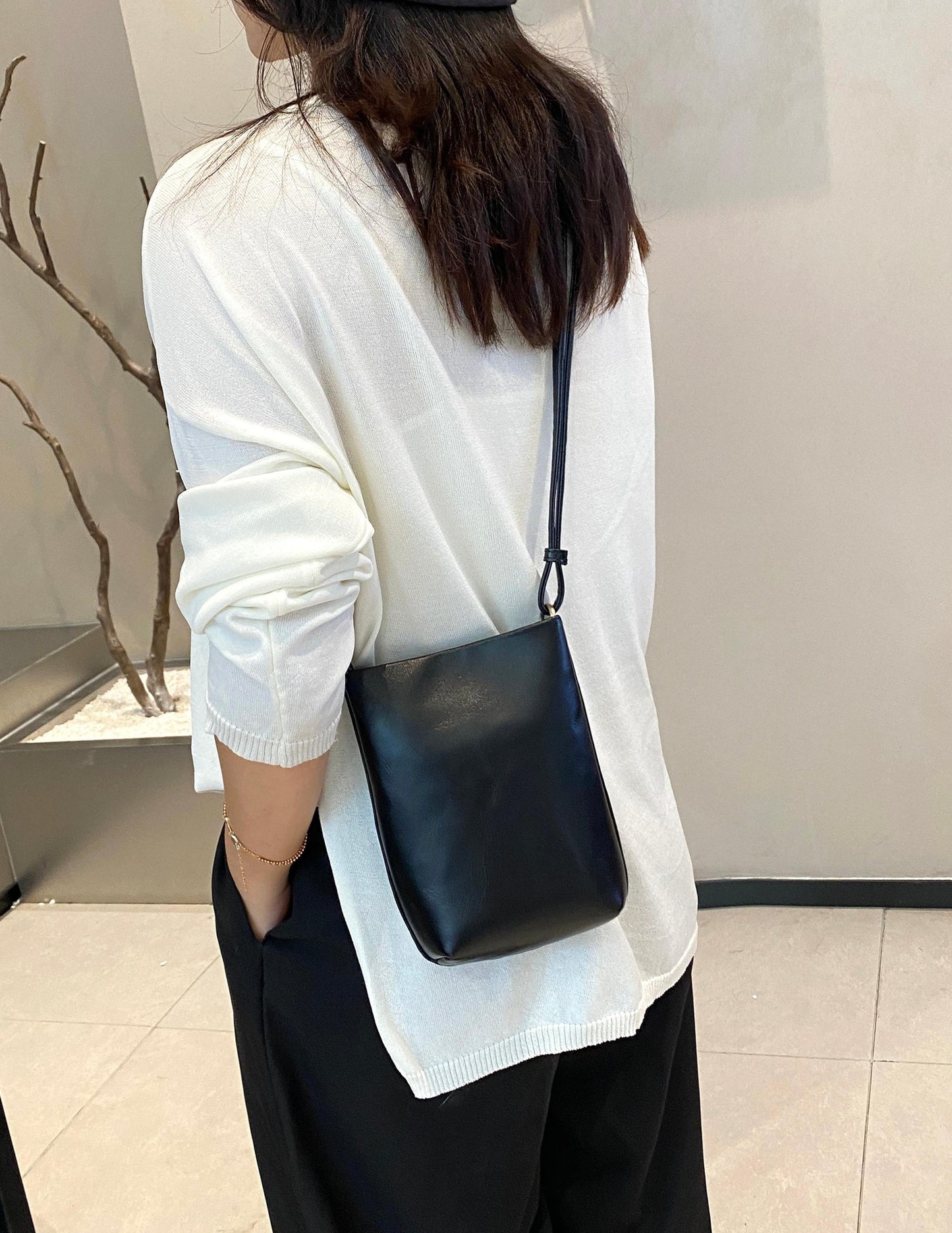Women's First Layer Cowhide Genuine Leather Retro Fashion Phone Bags