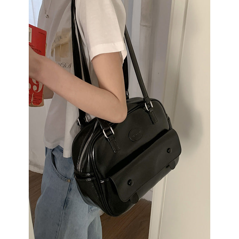 Women's Korean Style Underarm Fashion Preppy Large Tote Bag