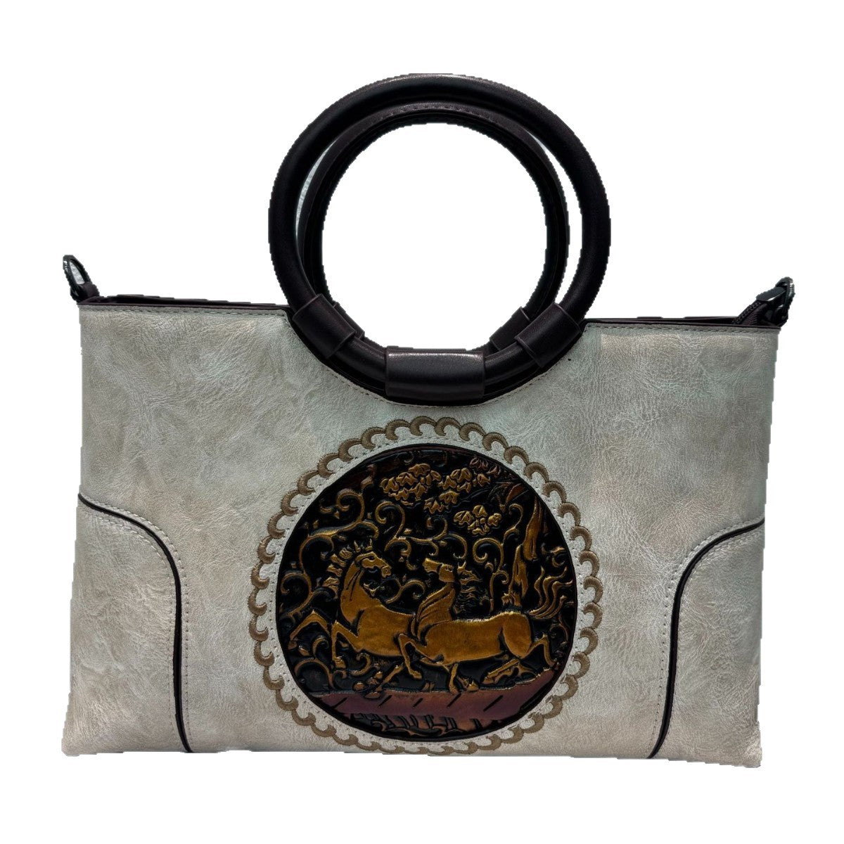Women's Style National Texture Large Capacity Embossed Women's Shoulder Bag