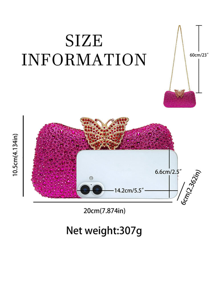 Women's Elegant Diamond Fashion Clutch Exquisite Chain Dinner Bag