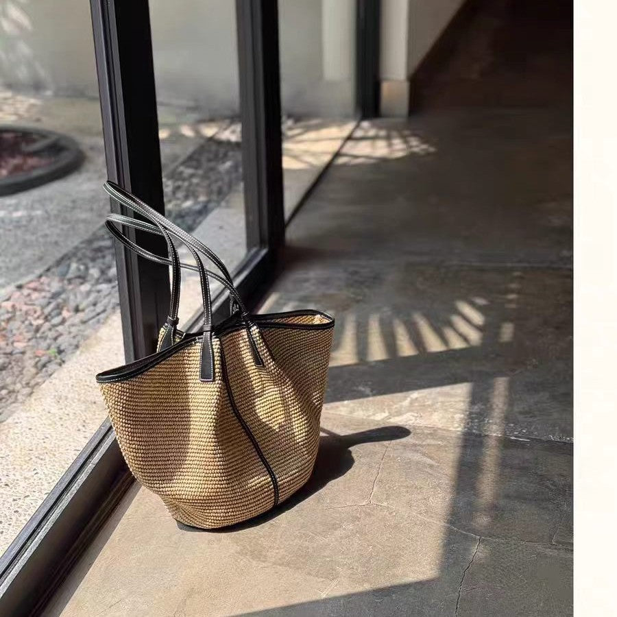 Straw Large Capacity Portable One Vacation Beach Women's Shoulder Bag