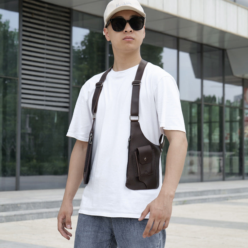 Men's Suspender Vest Tactics Invisible Fashion Men's Chest Bag
