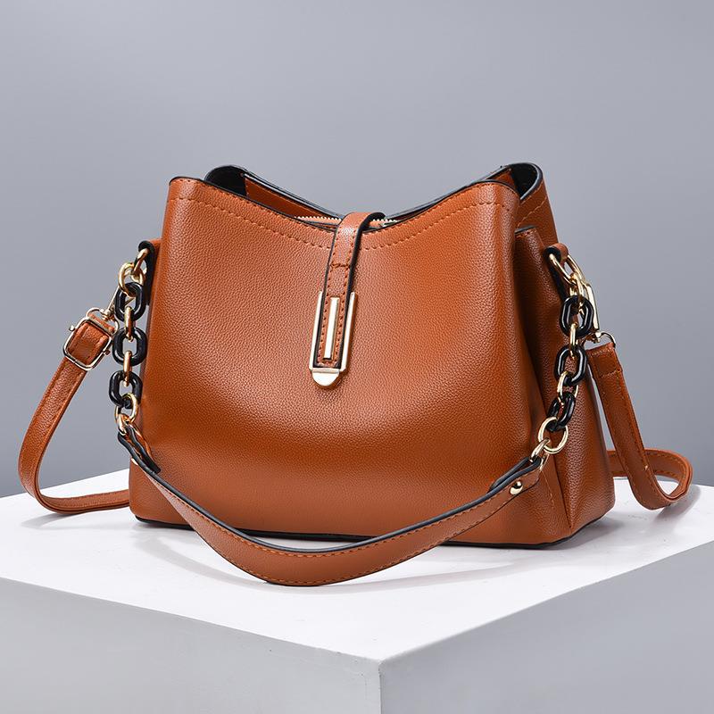 Women's Fashion Large Capacity Textured For Bucket Bags